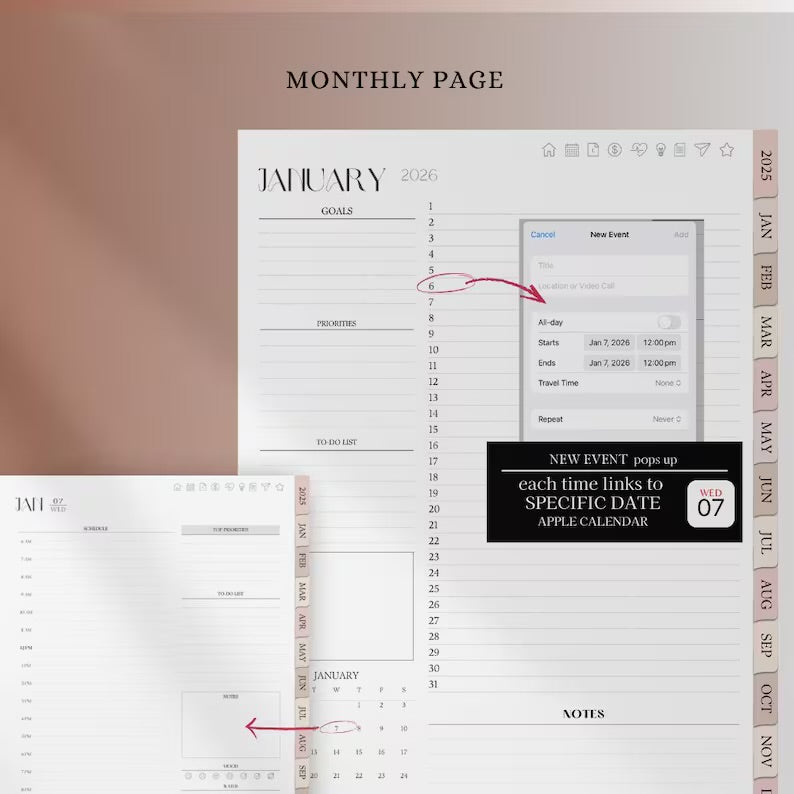 2026 Dated Digital Planner